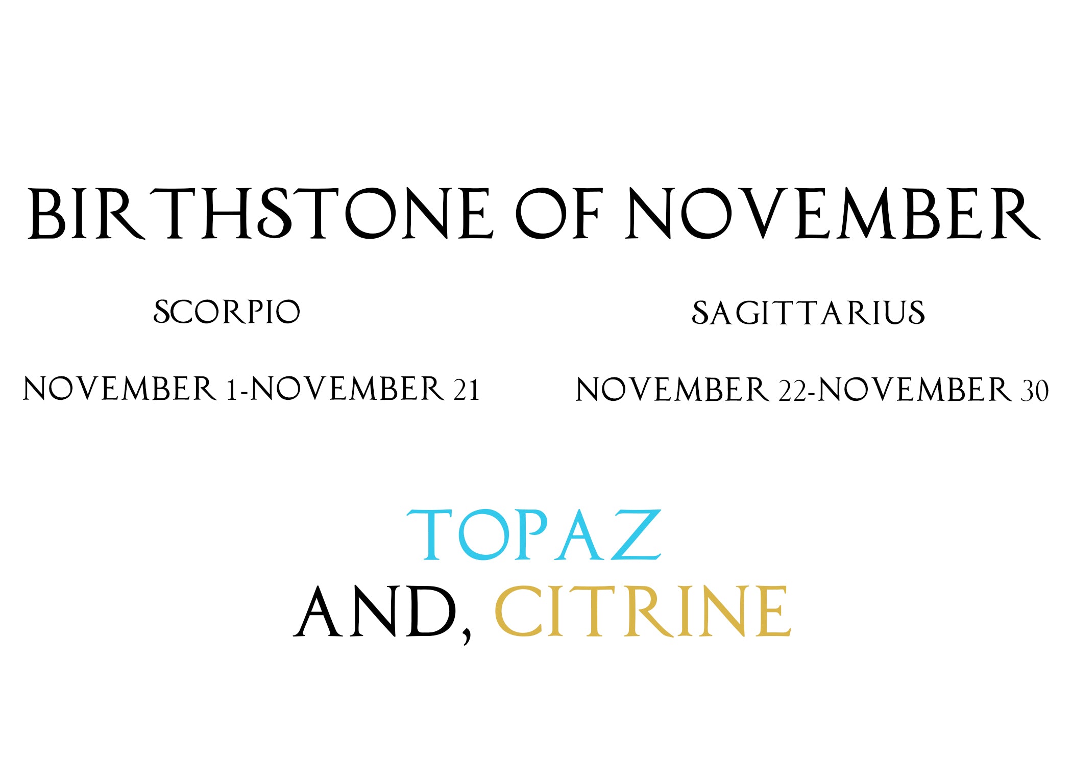 November 22 birthstone on sale color