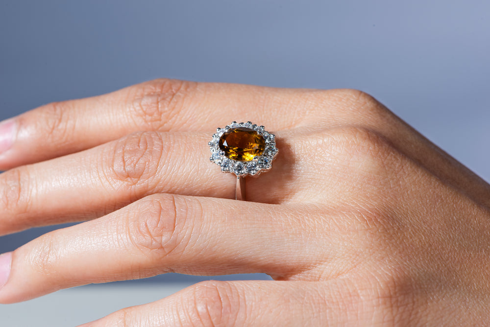 Showcasing Natural Citrine Ring In 925 Silver