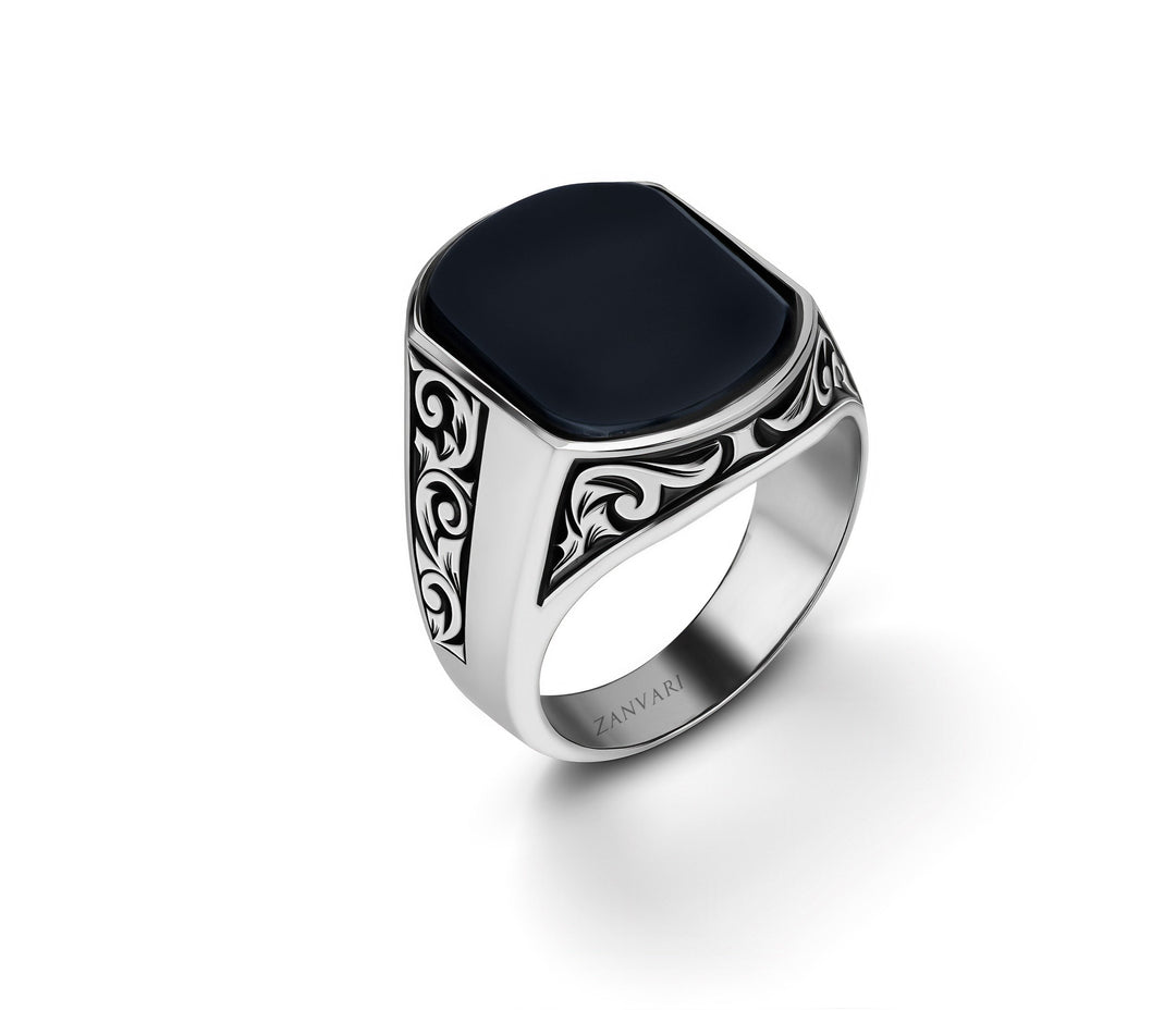 hand engraved turkish inspired ring 