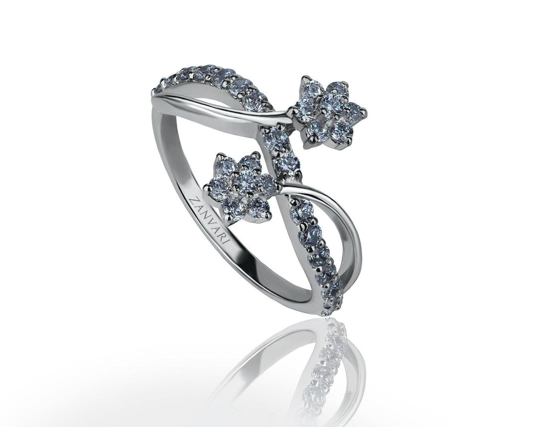 Moissanite ring in 925 sterling silver