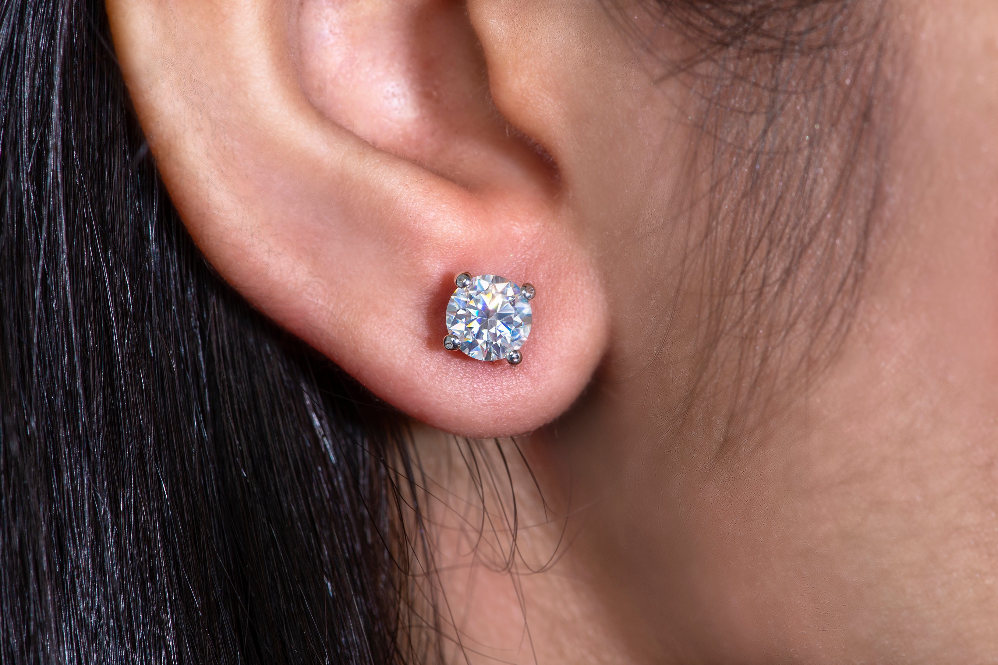 THE SPARKLE OF MOISSANITE STUDS