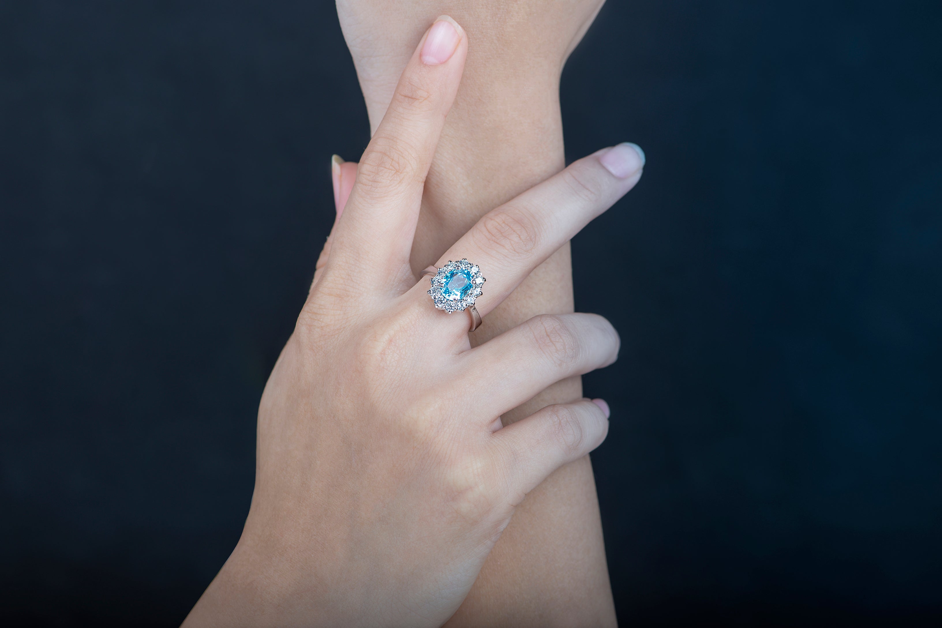 Princess diana blue topaz ring online